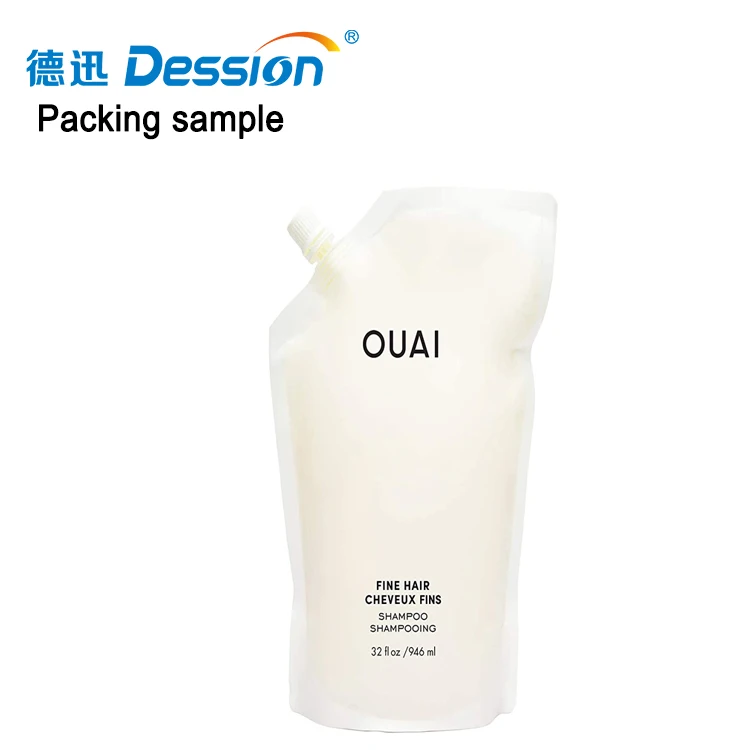 Automatic hair dye pouch filling machine shampoo doypack stand up pouch zipper premade bag packing sealing machinery