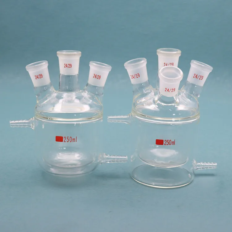 Factory Supply Attractive Price 50 to 2000 ml glass Double-layer Jacketed reactor