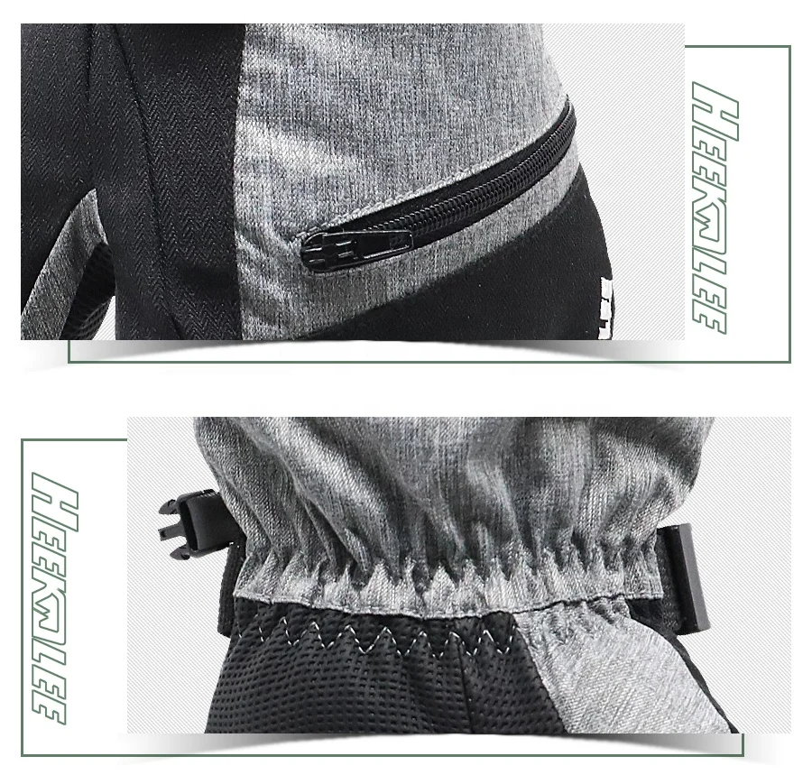 Hand back can be placed snow card warm waterproof breathable men and women ski gloves