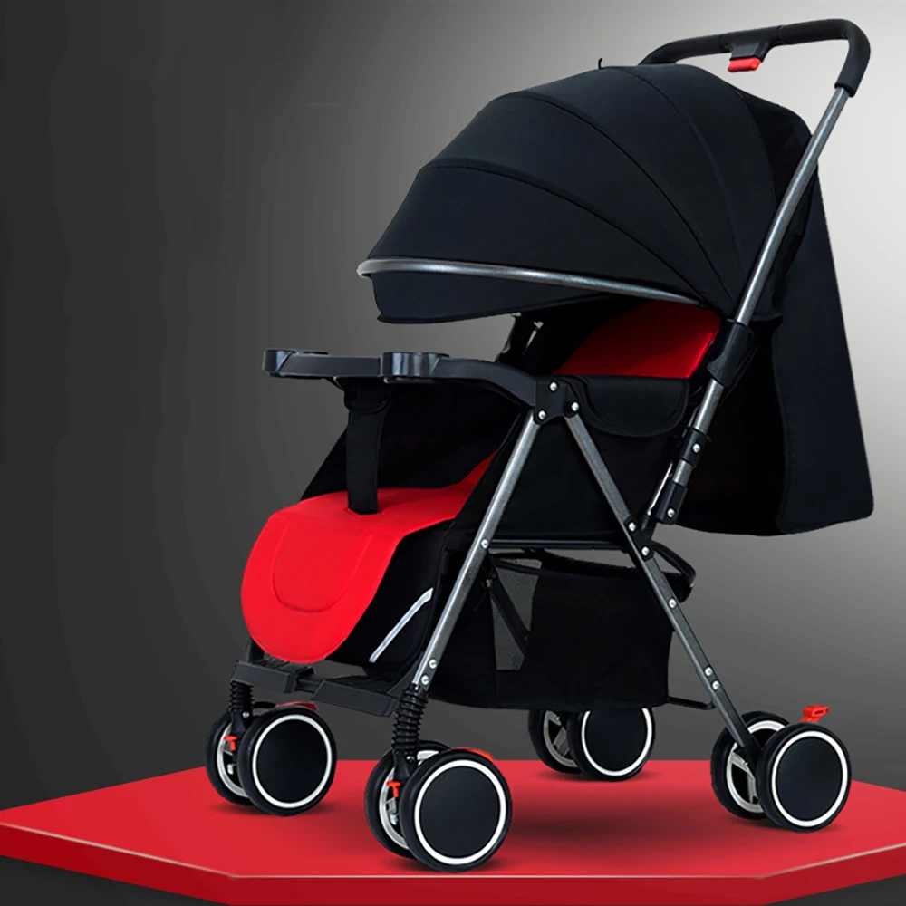 2021 New Design Cheap Stroller Luxury Baby Stroller With Aluminium Frame Foldable Portable Baby Footmuff With 4 wheels