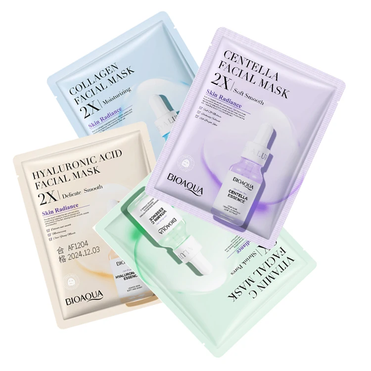 BIOAQUA OEM ODM beauty facial skin care sheet mask hyaluronic acid vitamins Anti-aging collagen face mask