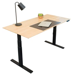 Height adjustable bamboo office table solid  standing bamboo desk top factory