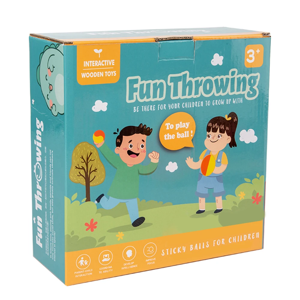 Parent-Children Interactive Cartoon Indoor Outdoor Catch and Throwing sticky Ball Educational toy
