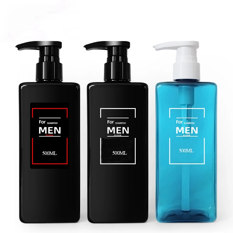 High Quality 100ml 250ml 300ml Empty Shampoo And Conditioner Bottles Flat Shoulder Press Shampoo Bottle 1000ml