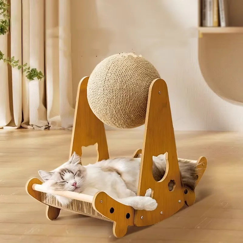 Wholesale Cat scratch board wear-resistant vertical sisal ball cat claw board cat nest integrated claw grinder sofa
