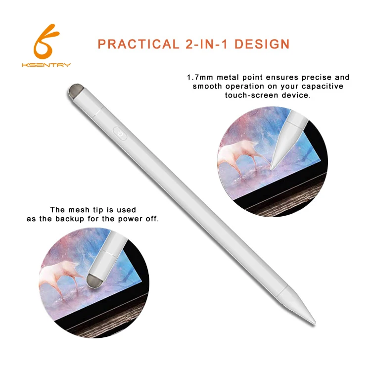 4th Gen 2 In 1Digital Capacitive Active Stylus Touch Pen with Stylus S Pen