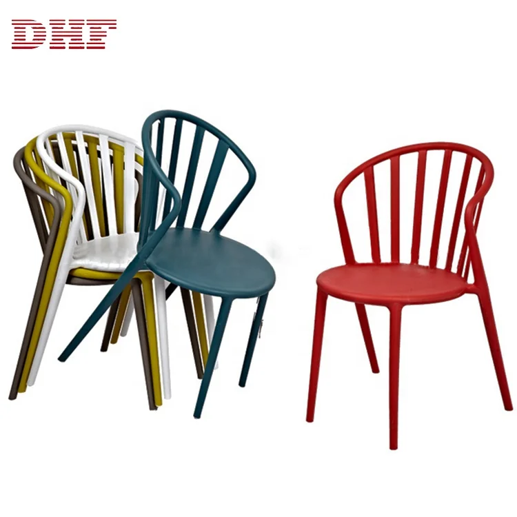 DHF Custom Design Outdoor Chair, Plastic Red Chairs Stackable