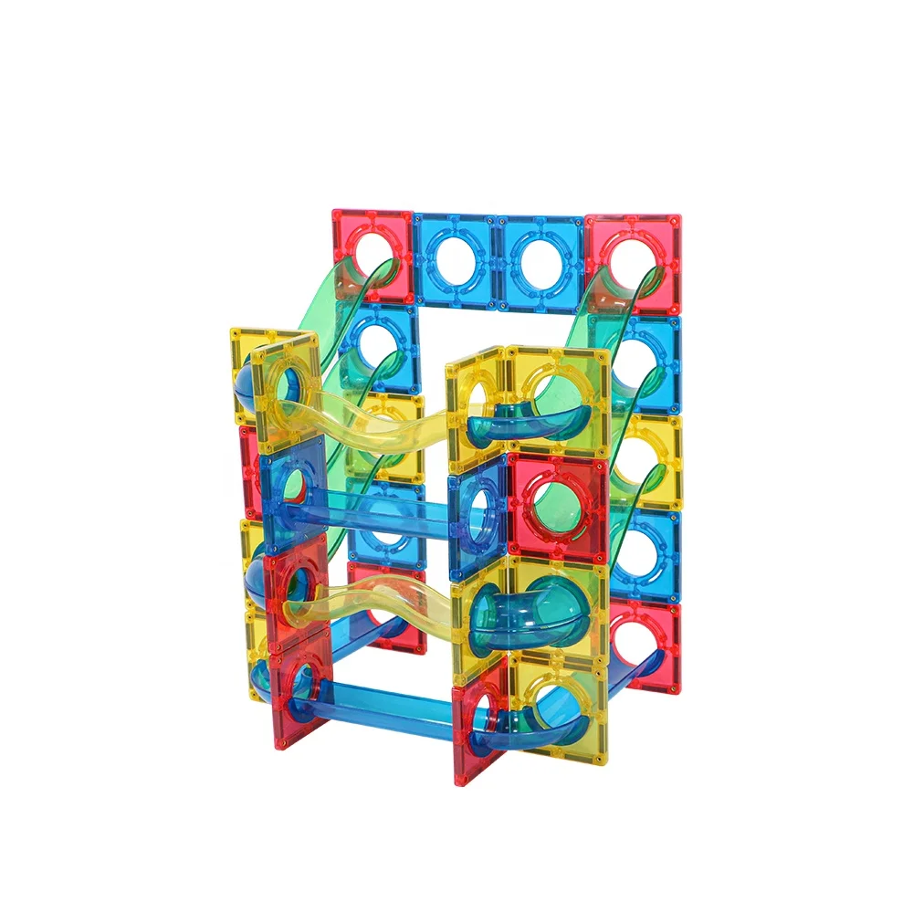 MNTL Stem Ball Kids Toy Magnetic Block Run 81pcs Run Track Marble New Plastic DIY Toy MODEL Toy Educational Toy ABS Block Set