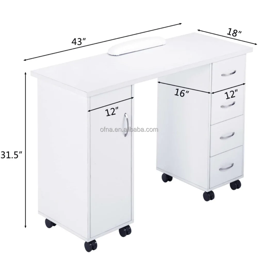 Nail Art Equipment Modern Design Manicure Nail Table Beauty Salon Desk Nail Makeup Desk Salon Furniture