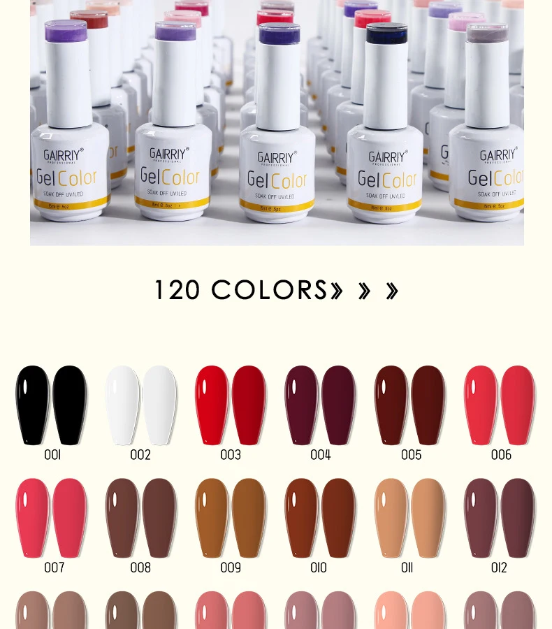 2024 New  Nail Art 120 Color 15ml Nail Gel Long-lasting No Wiping High Gloss Topcoat Base coat Enamel Gel Nail Polish