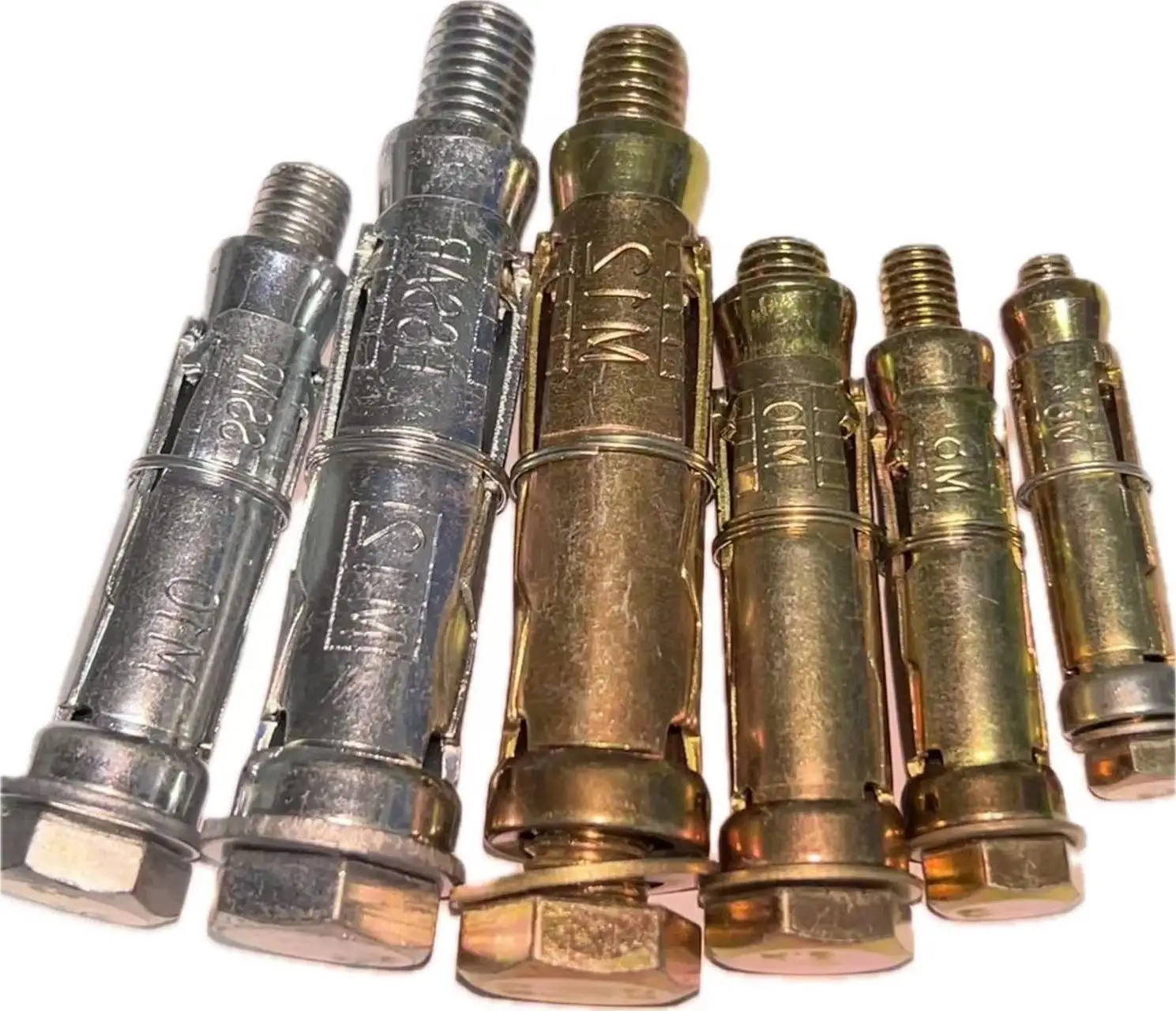 Heavy Duty Fixing Anchor Fix Bolts 3pcs/4 Pcs Expansion with Yellow Zinc Plated