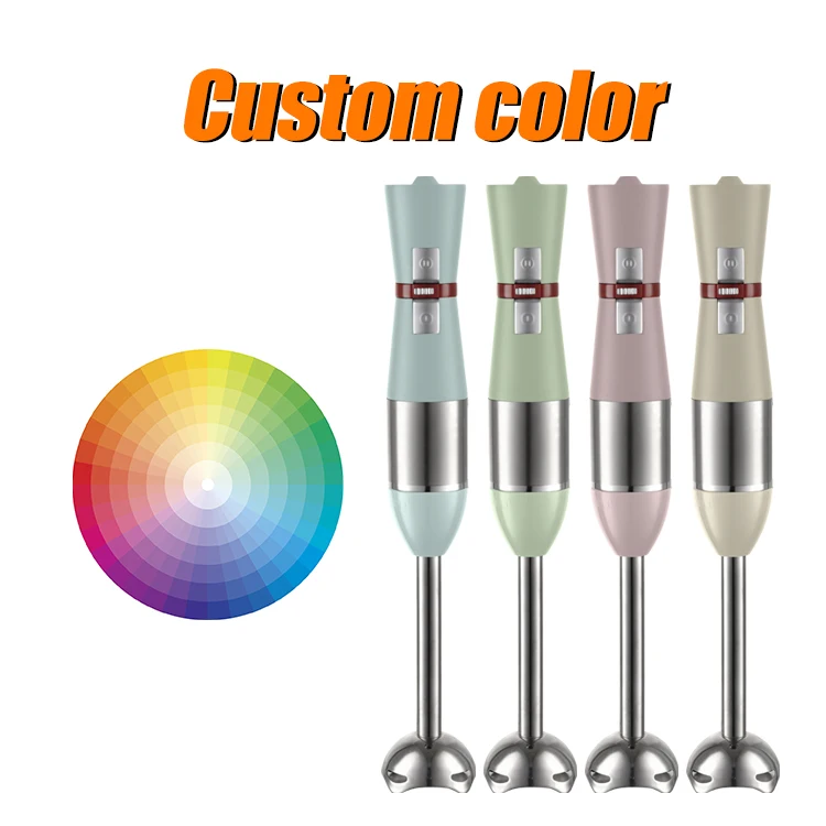 Electric 3-in-1 Home Mixer Appliances Set Hand Blender with Plastic Container and Push Button Controls