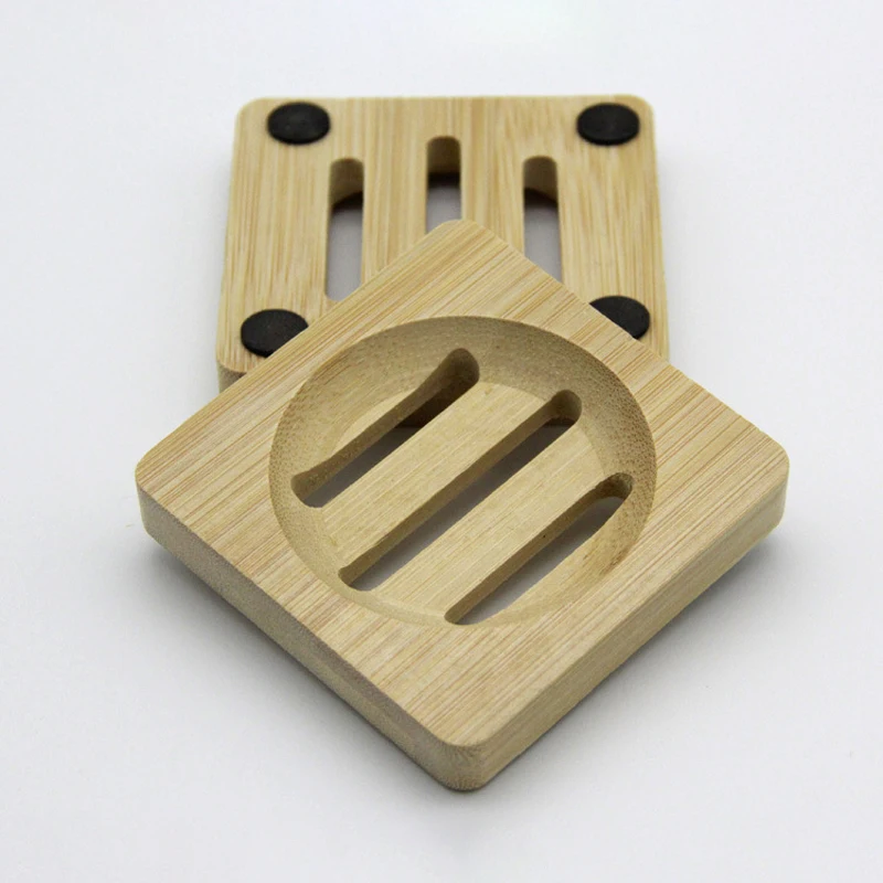 Tailai Eco Friendly Rustic Bar Soap Dish Bamboo Soap Dish Holder For Bathroom Shower Kitchen Bamboo Soap Dish Holder