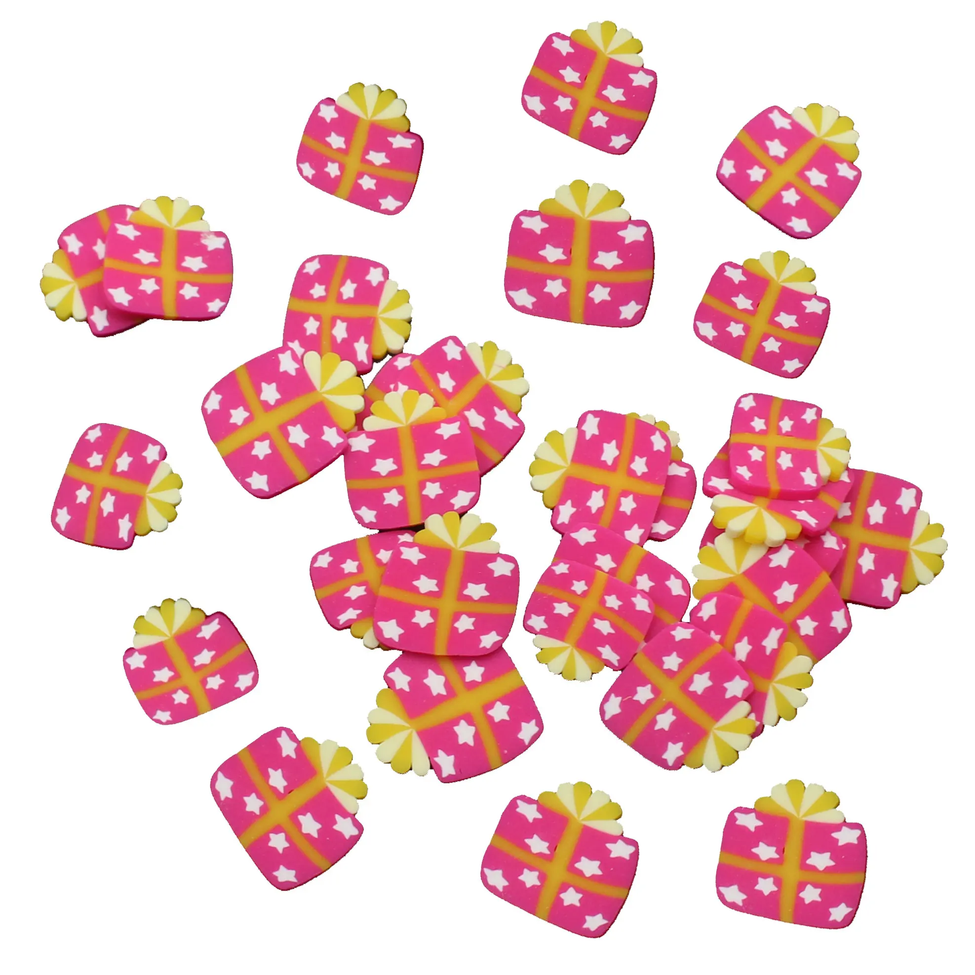 
Diy Crafts Accessories Christmas Decoration Gift Box Slices Sprinkles Souvenir Polymer Clay for Jewelry Making 