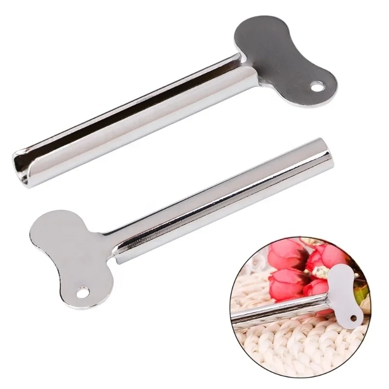 Stainless Steel Toothpaste Squeezer Bathroom Accessories Facial Cleanser Toothpaste Tube Rolling Press Squeezer Dispenser