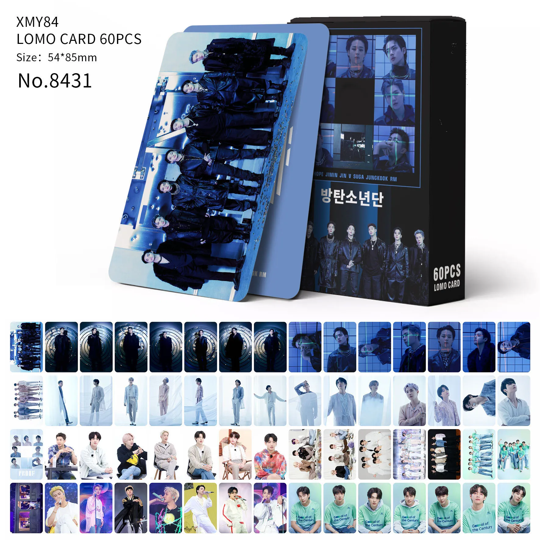 60pcs/box Kpop new album PROOF Bulletproof Boy JK V RM JIMIN Album Lomo Photo Card Thank You Card Paper Crafts Lomo Cards