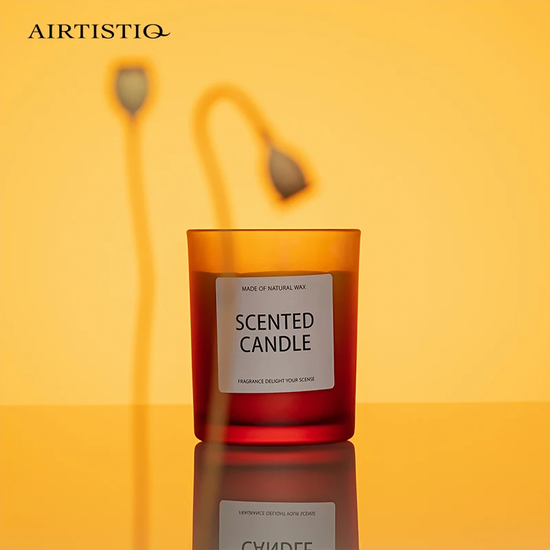 Wholesale Modern Hot Sale Gradient Glass Jar Scented Soy Candle