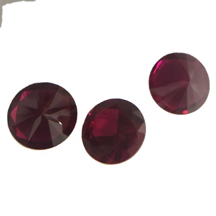Hot sale red corundum 5# round brilliant cut stones synthetic niel gems saphire buy ruby gemstone