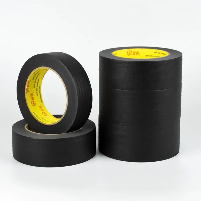Painters Tape Rubber Glue Black Pre Tape Masking for Automotive Home Office Crafts DIY Art
