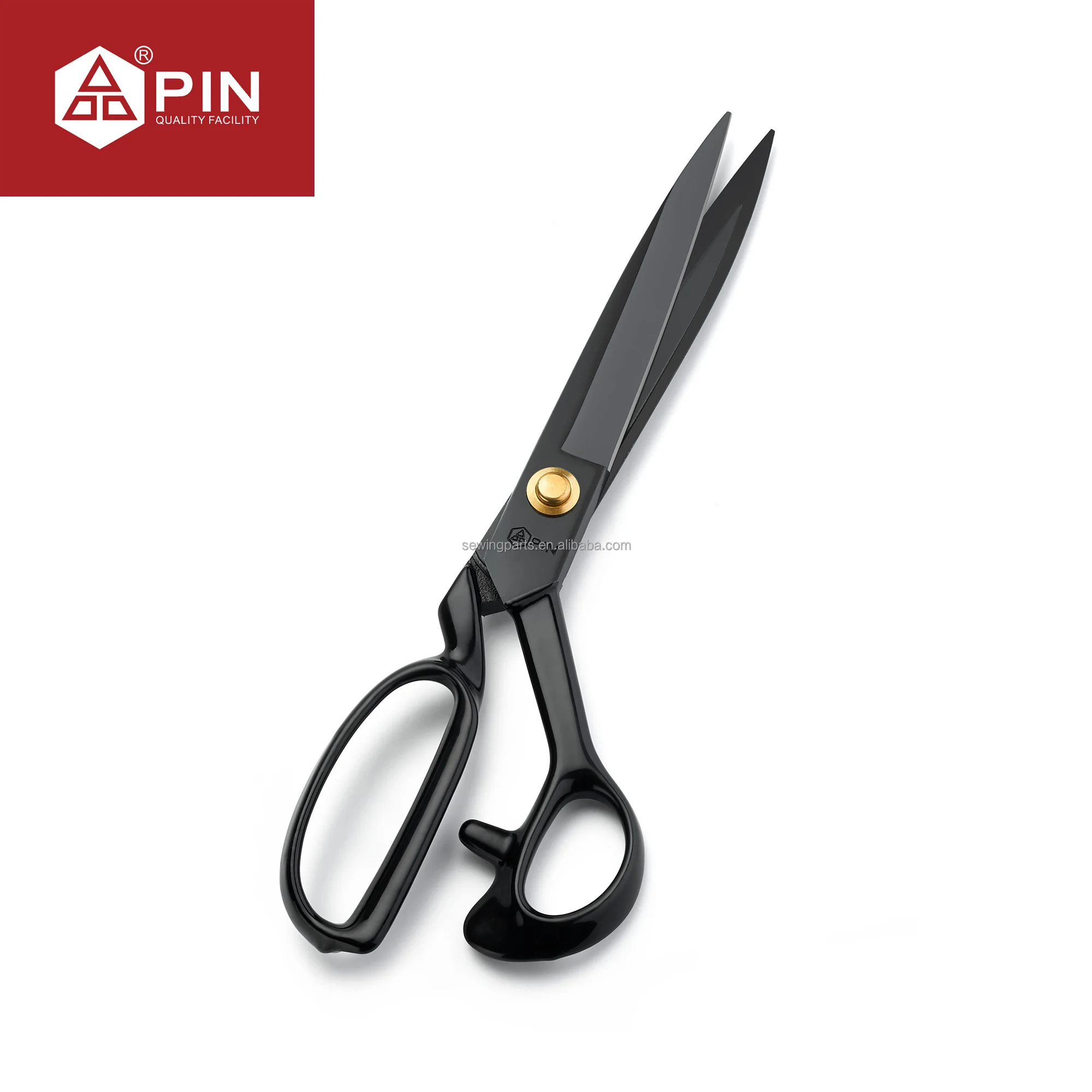 PIN Tailor scissors for garment and cloth made of High manganese steel sharp balck color 9 10 11 12 inch