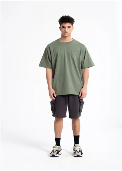 Short sleeve Japanese solid color T-shirt for men