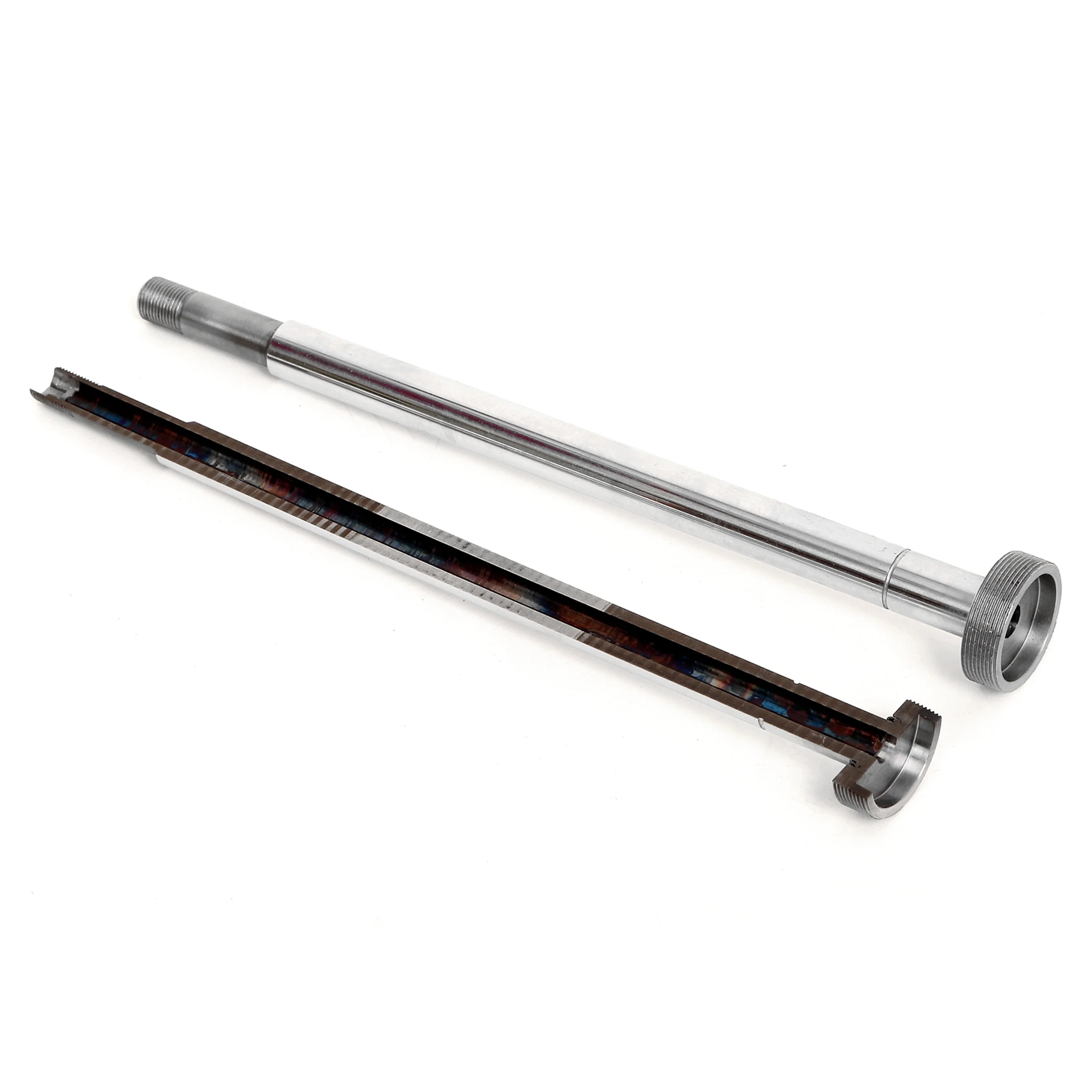 Custom hydraulic/hard chrome-plated hollow piston rod, piston rod with adjustable shock absorber