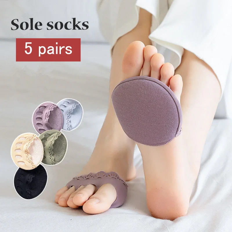 
2021 Summer Breathable Soft Elastic Comfortable Cushioning Invisible And Traceless Female Forefoot Pad 