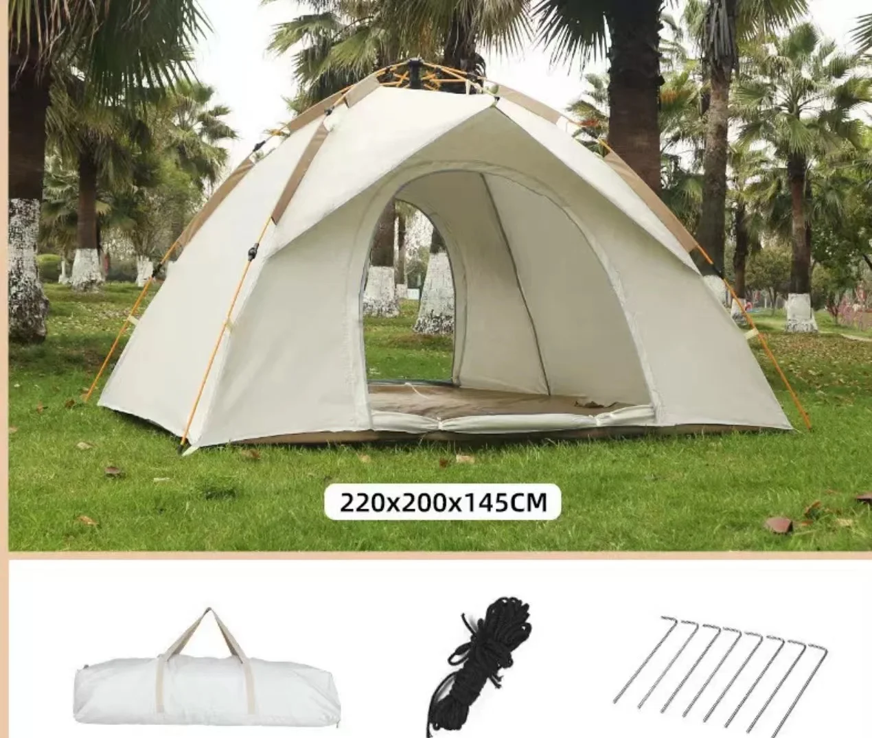 Tent outdoor camping automatic free installation of real double tent field travel courtyard portable mosquito tent