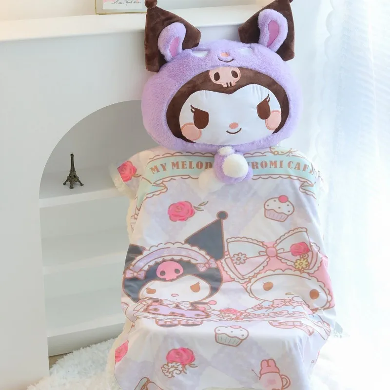 plush pillow with blanket my Melody Plush Doll Pillow Carpet 2 In 1Soft Cushion Plush Blanket Coral pillow folded blanket
