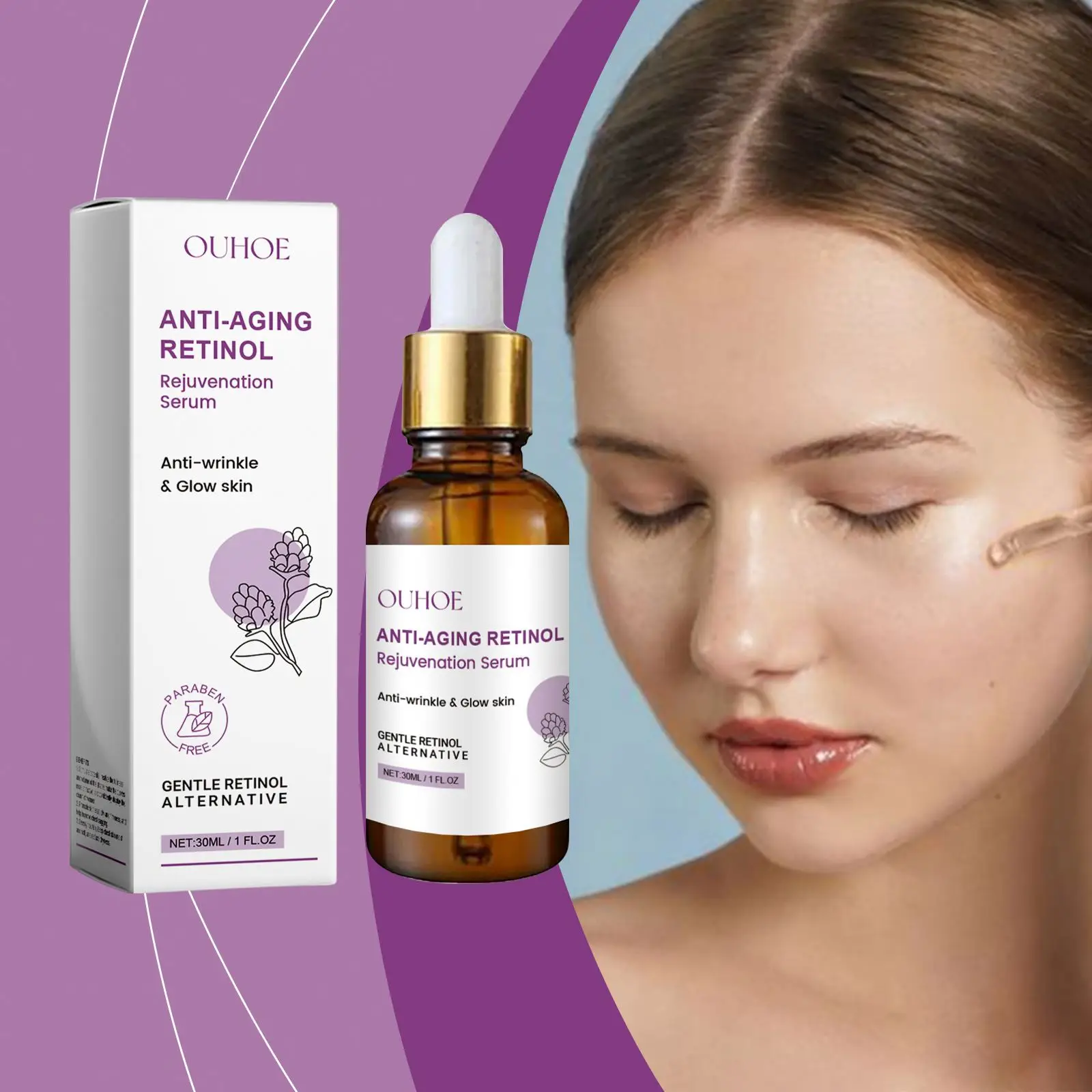 Wholesale Retinol Anti-wrinkle Serum Hydratingmoisturizingliftingfirming and Fading Fine Lines Moisturizing Skin Care