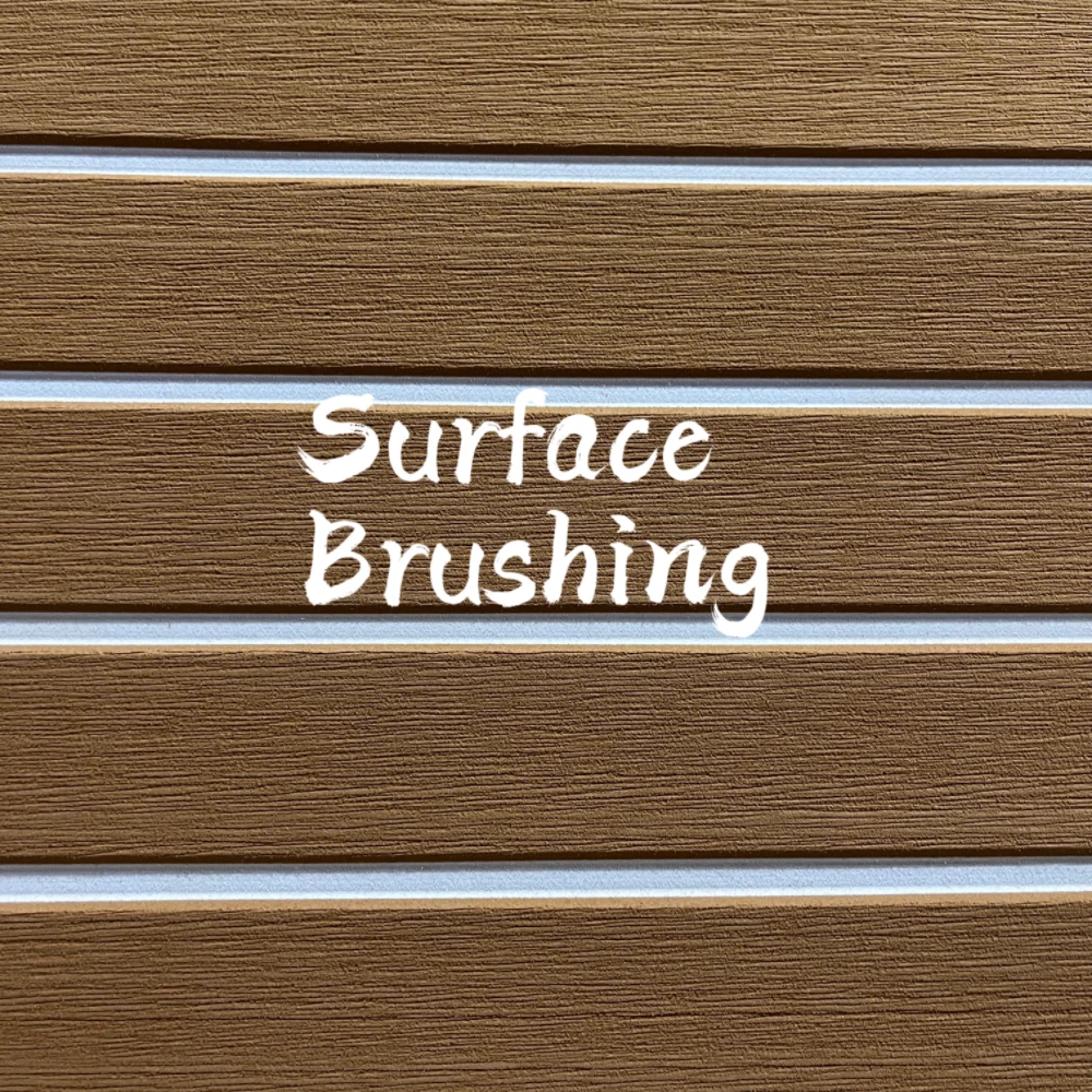 Durable EVA Foam UV Resistant Marine Deck Covering Synthetic Teak Brushed Outdoor Boat Or Yacht Flooring