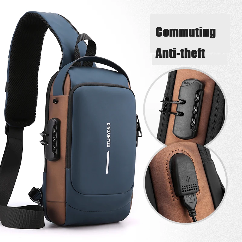 New Wholesale Anti Theft Reflective Design Waterproof Outdoor Sports Crossbody Sales Sling Bag Fanny Pack Mens Chest Bag