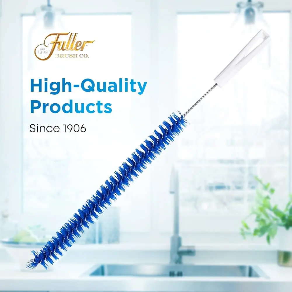 Fuller Brush Drain Cleaner Brush Flexible Thin Long Scrub Cleaner for Tubes Pipes Bristled Stick for Clean Dish washer Drains