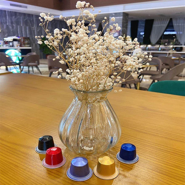 Пустые алюминиевые капсулы Nespresso с крышкой из фольги, алюминиевая машина для запечатывания кофейных стаканчиков Nespresso