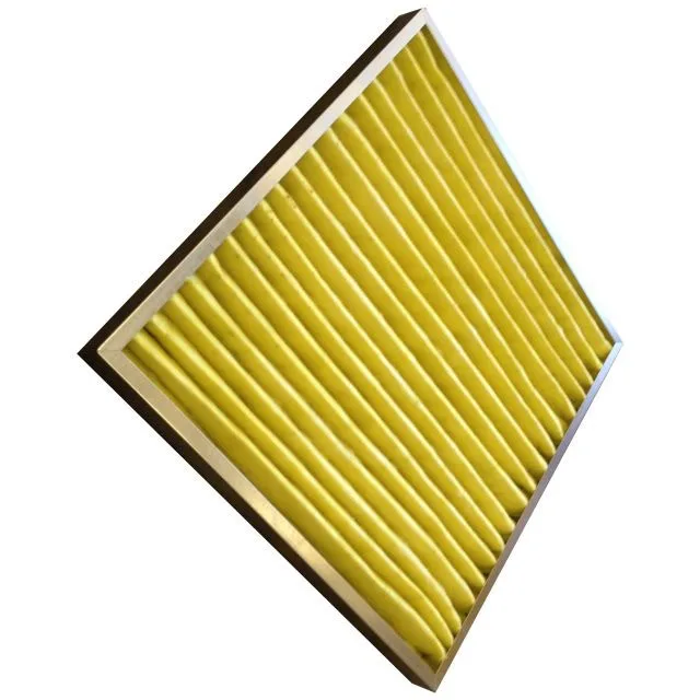 24x24x2 Primary Efficiency 85% F7 F8 F9 MERV 12 13 14 air filter galvanized steel frame yellow media