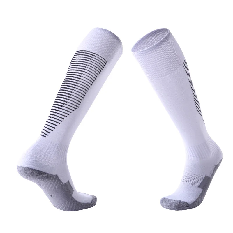 Fashion Cotton Football In Stock Soccer Custom Logo Knee Long Sport Socks