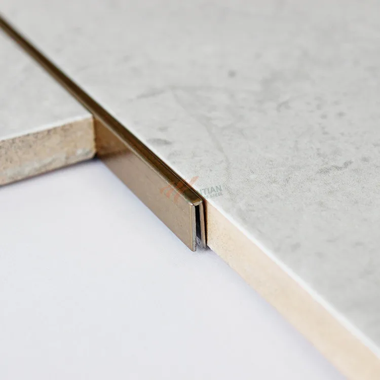 Tile accessories tile border C H T shaped stainless steel U rose gold channels nose strips