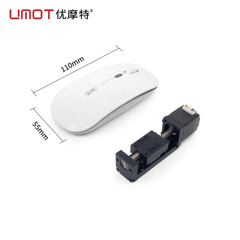 UMOT LMD8S11HD05-090 Small Nema 8 Stepper Lead Screw Linear Actuator 0.5a Stroke 30mm 18mnm(2.52oz.In) Lead 2mm 4mm With Sensor