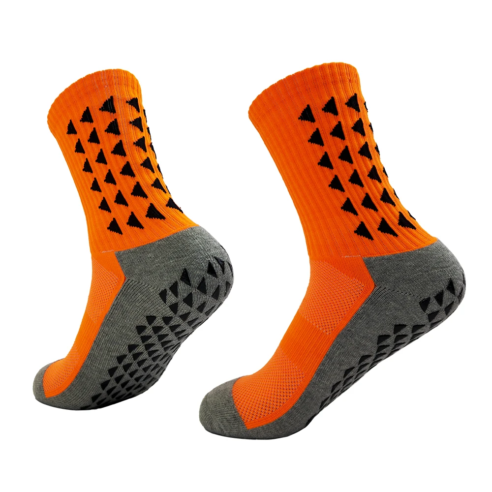 Jisen Quality Men Women Outdoor Anti-Slip Sport Grip Soccer Football Custom Socks