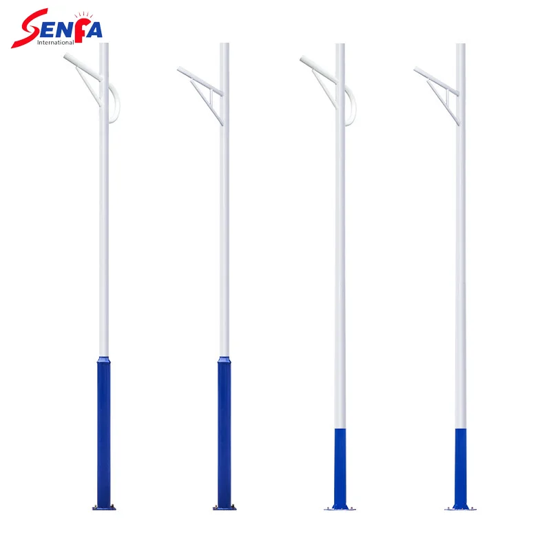 15Ft 20Ft 25Ft 30Ft Cast Aluminum Outdoor Road Lighting Column Steel Road Outside Lamp Pole