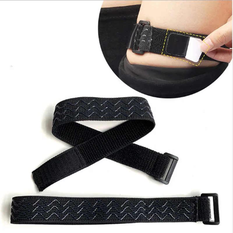 Customized Logo Anti Slip Boot Strap Elastic Buckle Hook And Loop Fastener Strap Silicone Non-slip Hook Loop Strap With Buckle