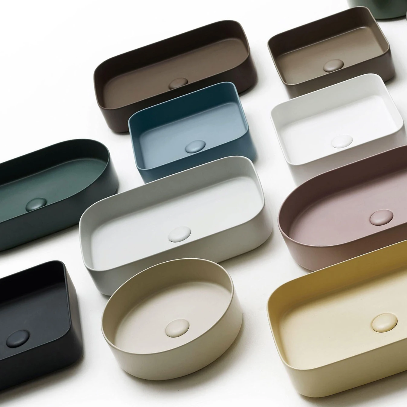 Matt color bathroom countertop mounted chaozhou factory lavoar wasbak CE sink for bathroom table top ceramic basin