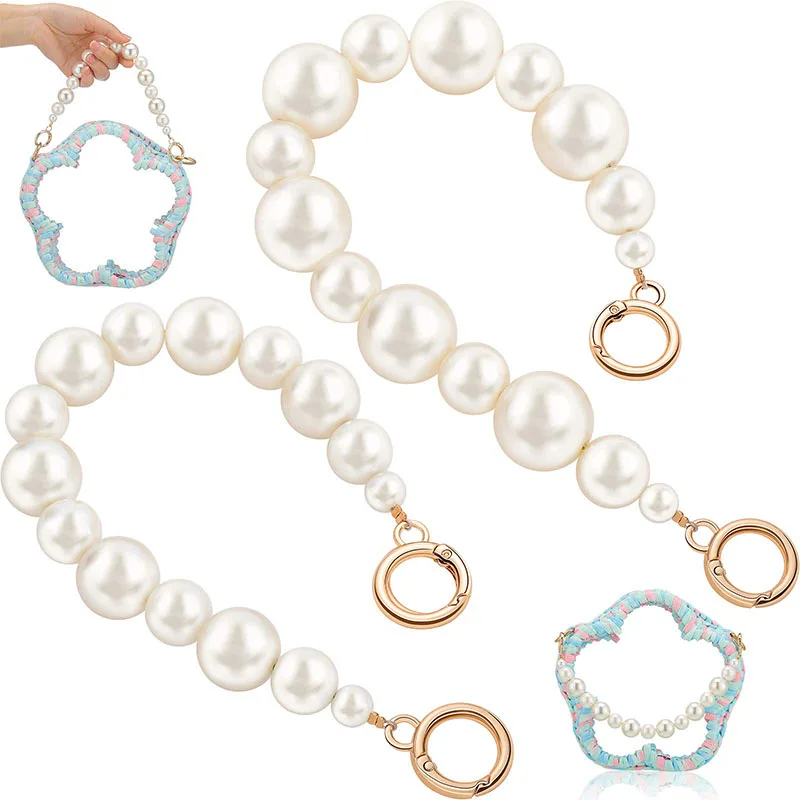 Wholesale bag decoration accessories pearl tote handbag chain  for Women Handbag Purse