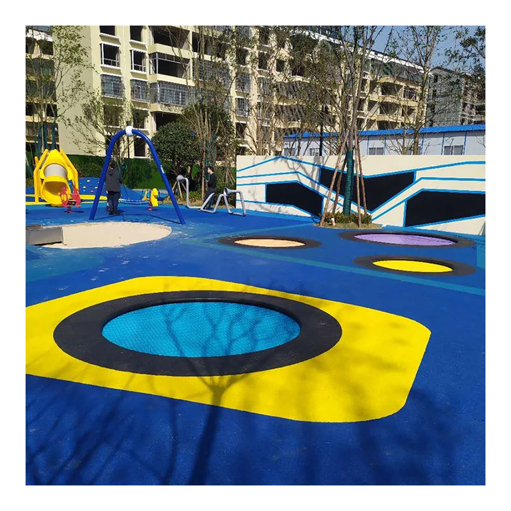 Wholesale Outdoor Garden Round Bungee Jumping Square Mini Fitness Inground Trampoline