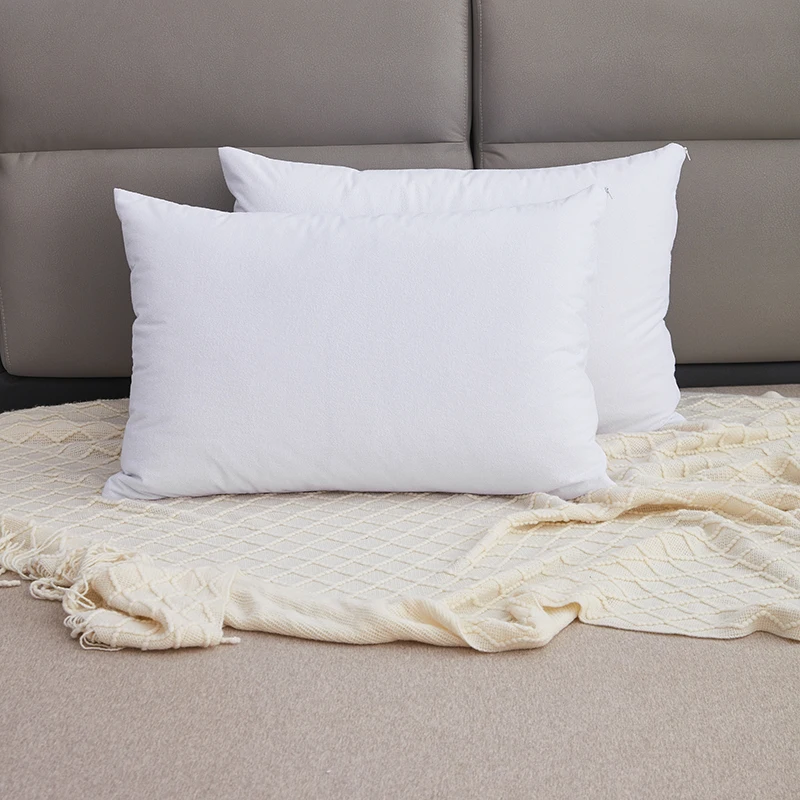 Custom Waterproof Bed Pillow Protector Breathable Soft Bamboo Terry Pillow Covers Cases