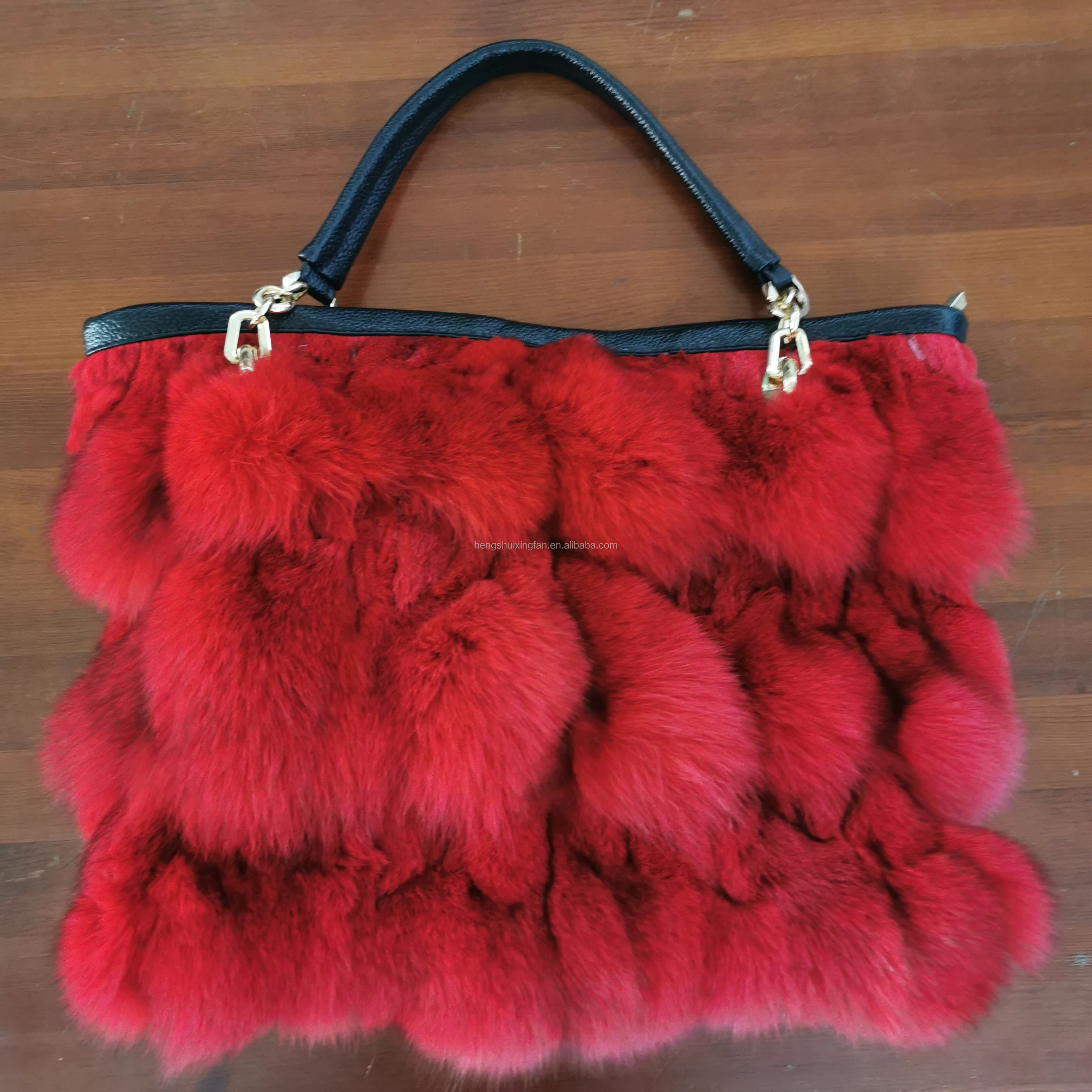 2019 New Luxury wholesale Ladies Fur Fox Fur Bags