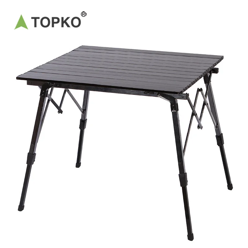 TOPKO Supply Outdoor Furniture Travel Camping Table Multi functional Cheap Barbecue Picnic Table