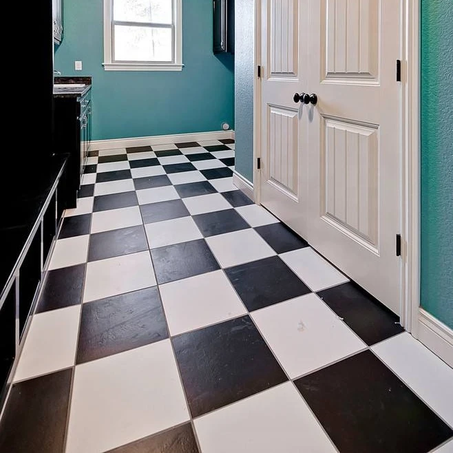 Eco friendly PVC portable black and white dance floor vinyl Surface material Synthesis of the floor