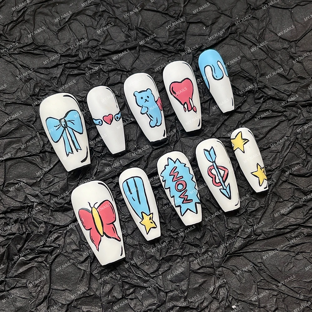 Luxury Short Almond False Nails Handmade Acrylic Press on Nails Design Finger New Products China Factory Price Nail Tips Oem S-L