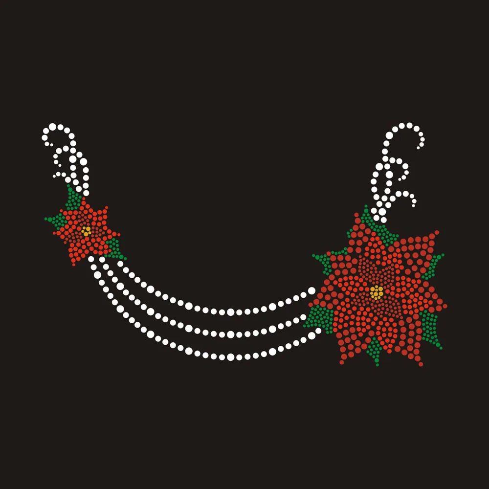 Wholesale Necklace Rhinestone Transfer Bling Iron On Transfer For Hoodie Shirt